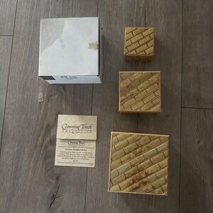 NIB NEW‎ 3 Crowning Touch Bamboo Nesting Trinket Boxes 4.5" 3.5" 2.5"